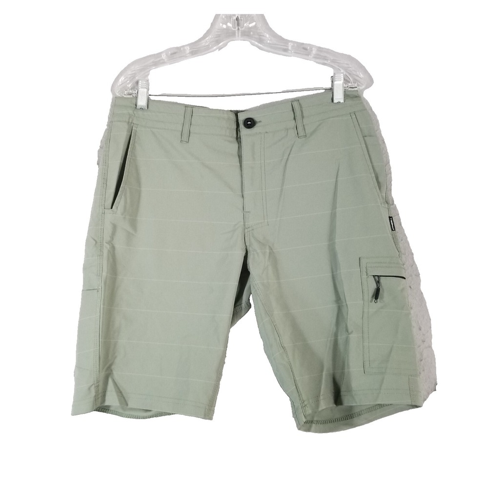 O'Neill shorts men's 32x 9.5 crossover hybrid green‎ flex stretch outdoor beach
